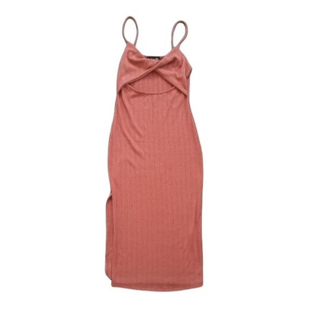 Endless Blue Orange Cut Out Midi Dress - Picture 2 of 8